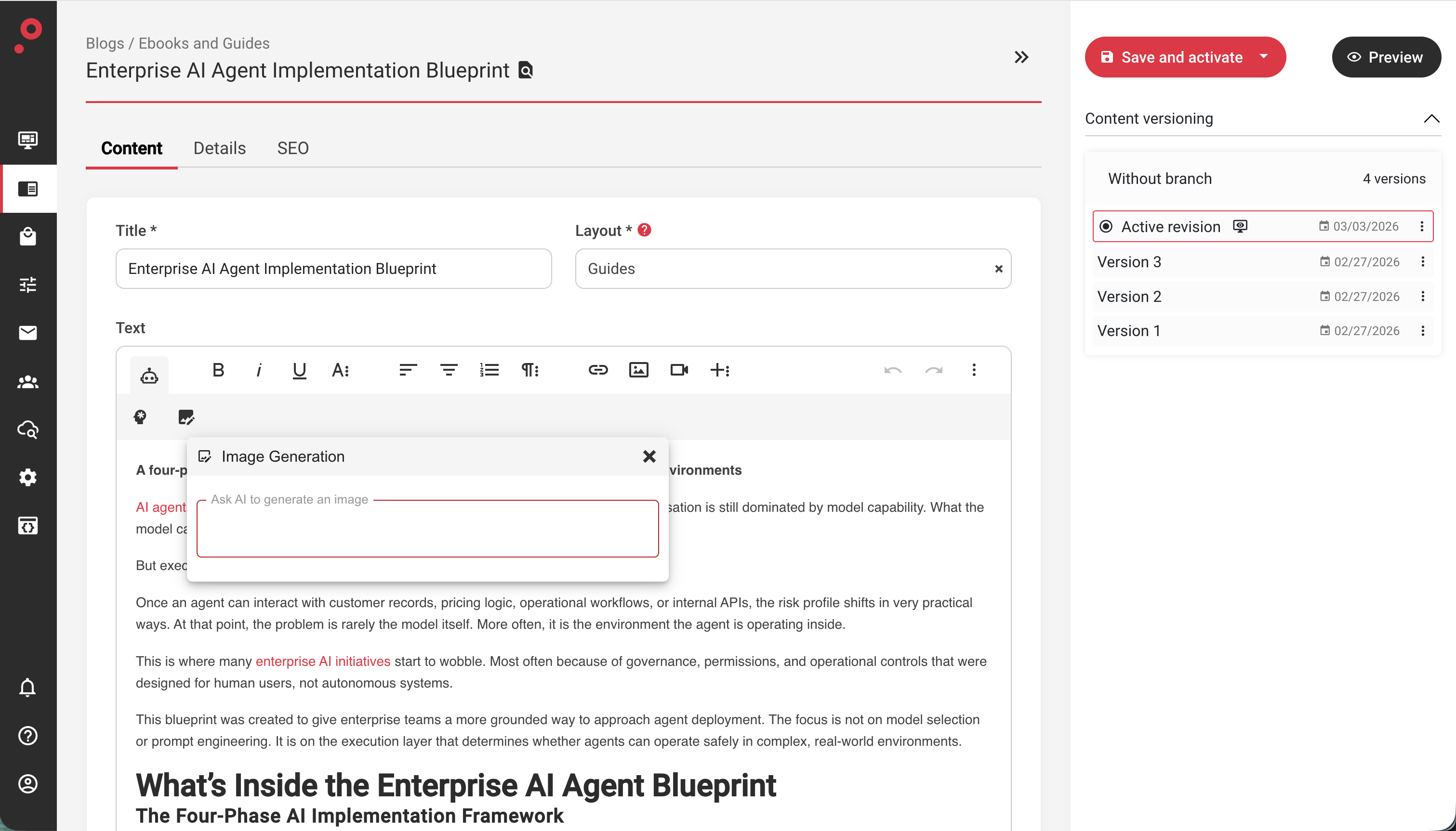 Core dna AI content generator