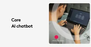 Man using AI chatbot on laptop for eCommerce