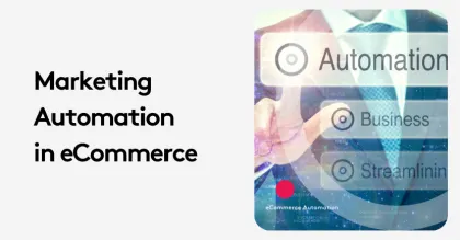 Businessman selecting automation in eCommerce marketing concept