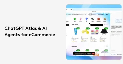Screenshot of ChatGPT Atlas AI agents being used for eCommerce product selection.