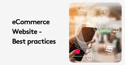 eCommerce website best practices with mobile phone and digital icons