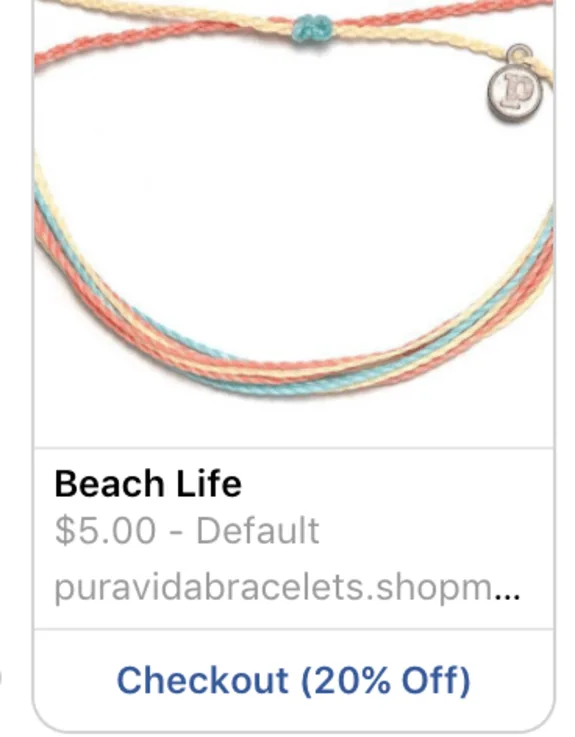 Colorful string bracelet with charm on sale for $5.