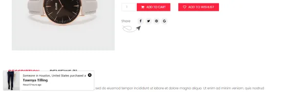 Cluse watch with black face and white strap displayed on an ecommerce page.