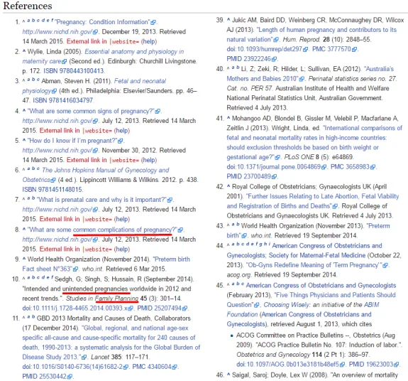 Page displaying academic references with various citations and links.