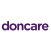 Doncare logo with purple text on a white background
