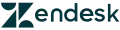 Zendesk logo with green text on a white background