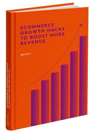 Book cover titled 'Ecommerce Growth Hacks to Boost More Revenue' with graph design.