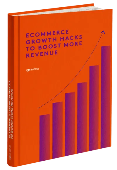 Book cover titled 'Ecommerce Growth Hacks to Boost More Revenue' with graph design.