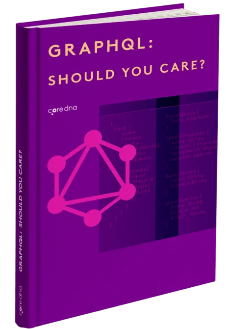 Purple book cover titled 'GraphQL: Should You Care?' with network graphic.