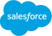 Salesforce logo with blue cloud background