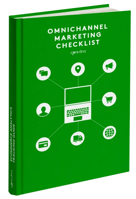 Green cover of Omnichannel Marketing Checklist eBook by coredna